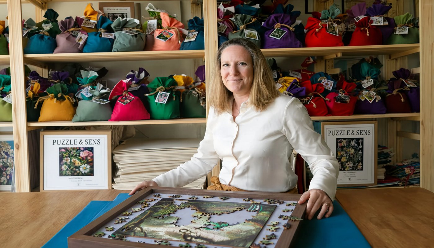 Aurore Clarion dans l'atelier Puzzle et Sens à Combaillaux